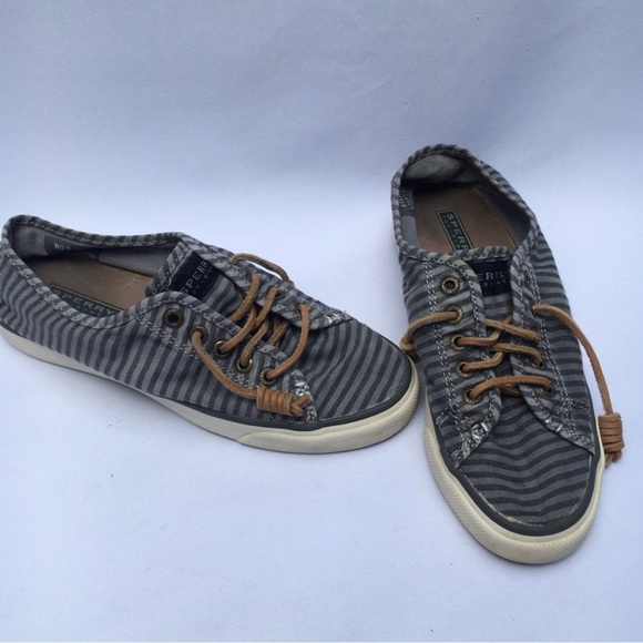 Sperry Women's Seacoast Stripe Boat Sneakers - Picture 1 of 8